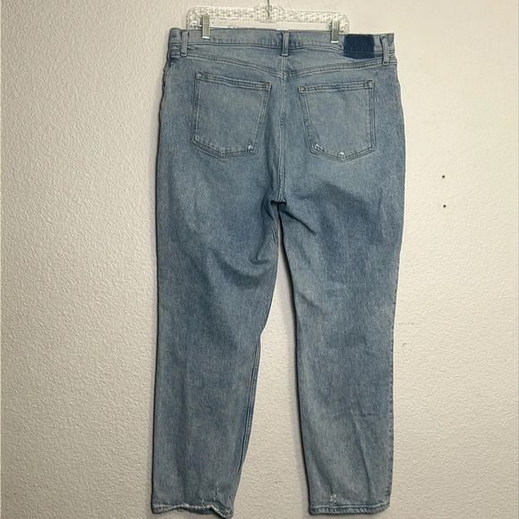 Abercrombie & Fitch The 90s Straight Ultra High Rise Distressed Denim 34/18R - Picture 3 of 14